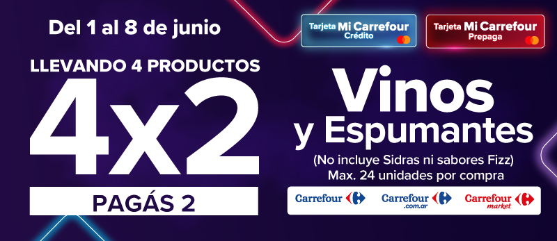 4×2 en vinos y espumantes