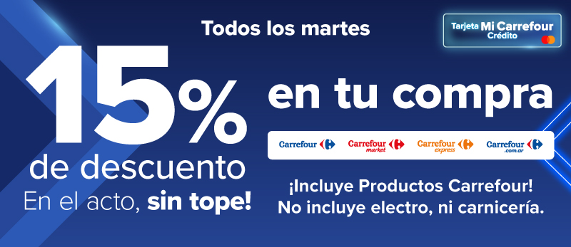 Todos los martes con Tarjeta Mi Carrefour Crédito