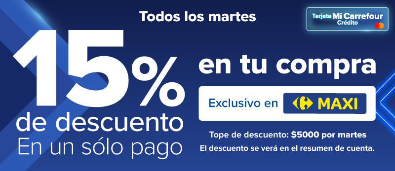 Todos los martes en Carrefour Maxi