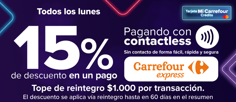 Todos los lunes en Carrefour express
