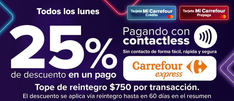 Todos los lunes en Carrefour express