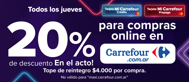 Todos los jueves en Carrefour.com.ar