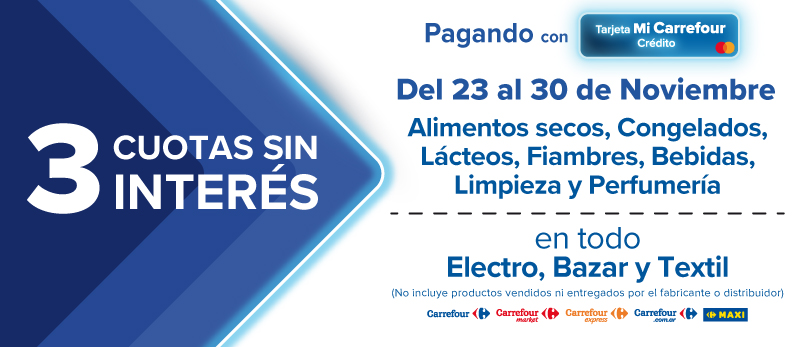 3 Cuotas sin interés en tu compra