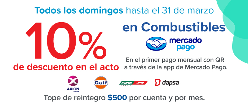 Descuento en Combustibles pagando con QR en Mercadopago exclusivo con Tarjeta de Crédito Carrefour Mastercard