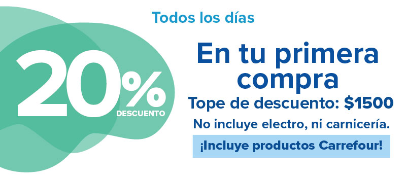 20% de descuento en tu primera compra