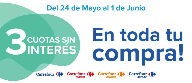 3 Cuotas sin interés en toda tu compra