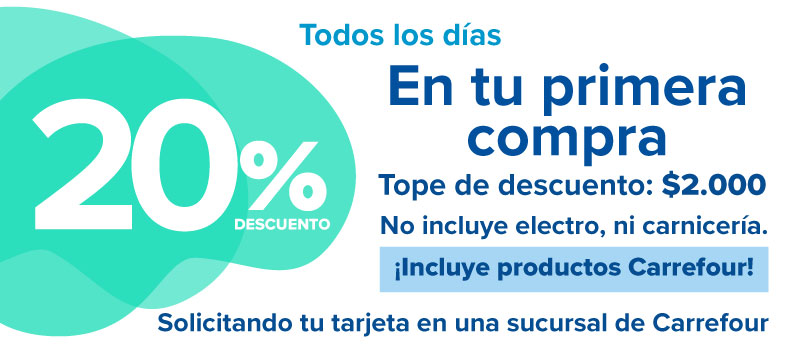 20% de descuento en tu primera compra