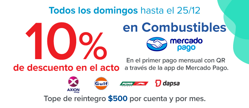 Descuento en Combustibles pagando con QR en Mercadopago exclusivo con Tarjeta de Crédito Carrefour Mastercard