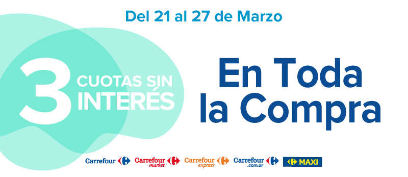 ¡3 cuotas sin interés en toda tu compra!