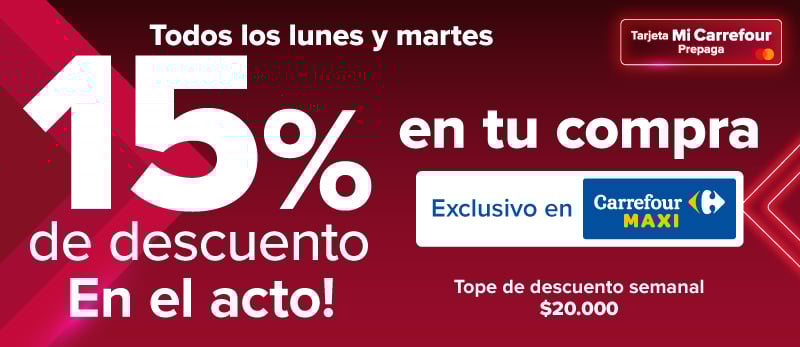 Todos los martes en Carrefour Maxi