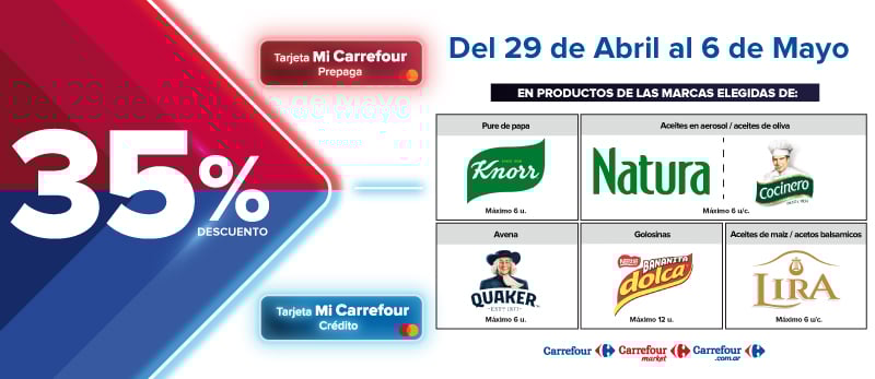 35% de descuento en Productos de marcas seleccionadas