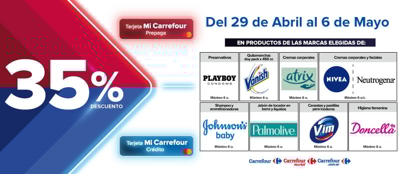 35% de descuento en Productos de marcas seleccionadas
