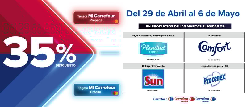 35% de descuento en productos de marcas seleccionadas