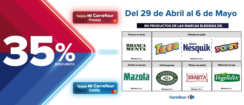 35% de descuento en Productos de marcas seleccionadas