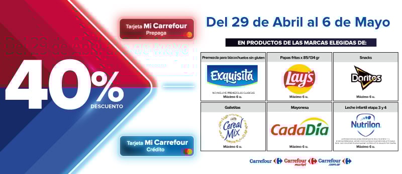 40% de descuento en Productos de Marcas seleccionadas