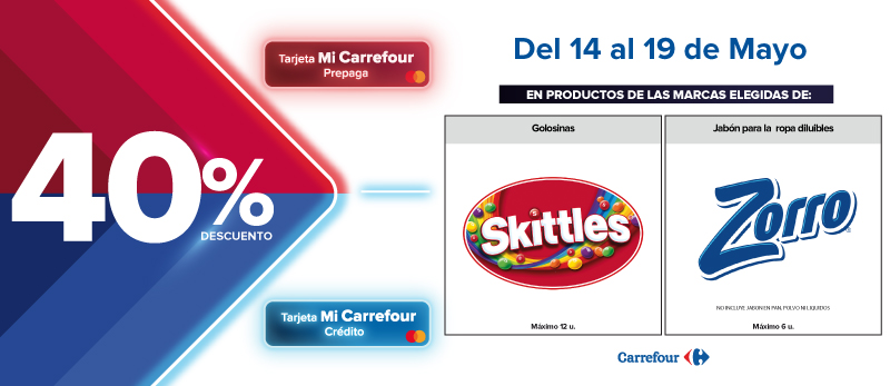 40% de descuento en Productos de Marcas seleccionadas