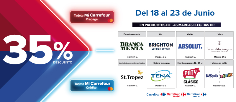 35% de descuento en Productos de Marcas seleccionadas