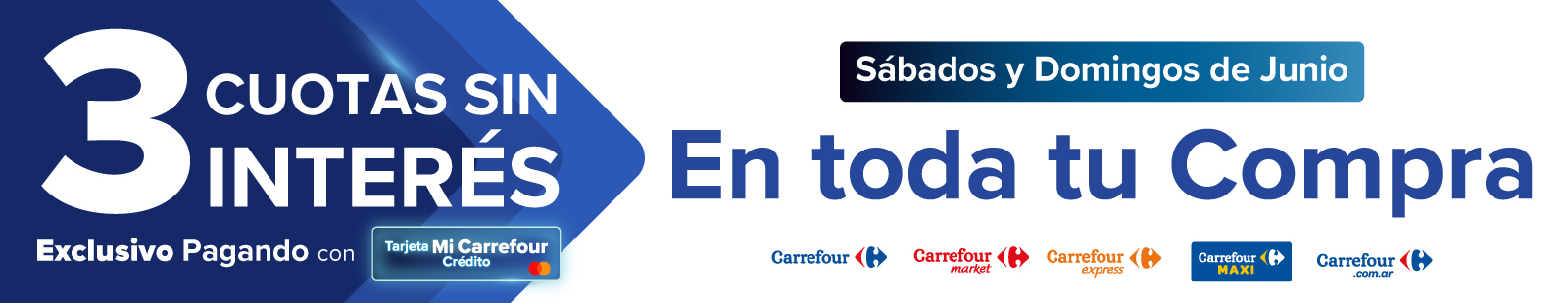 3 Cuotas sin interés en tu compra