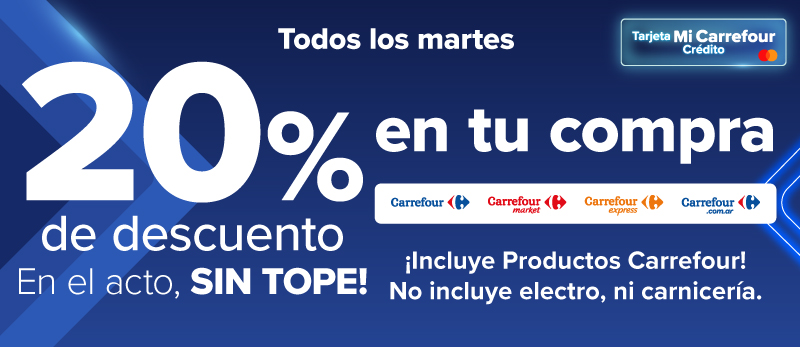 Todos los martes con Tarjeta Mi Carrefour Crédito